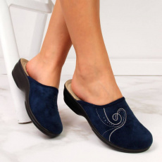 Home slippers on the wedge Inblu W ARC2 navy blue
