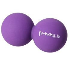Dvojitý masážní míč HMS BLC02 fialový - Lacrosse Ball