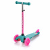 Tricycle scooter with wheels Led Meteor Tucan turquoise - pink 22557