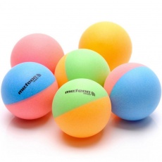 A set of 6 ping pong balls Meteor Rainbow 15027